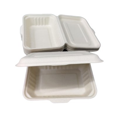 9 "x 6"식품 용기를 꺼냅니다